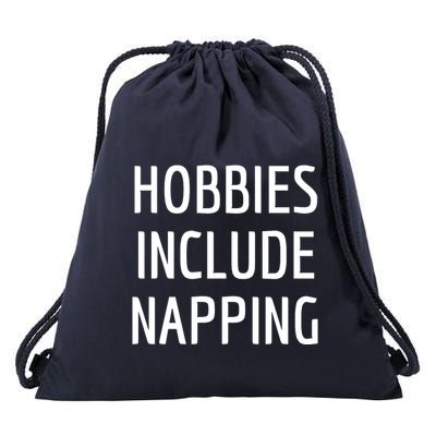 Hobbies Include Napping Drawstring Bag