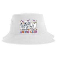 Halloween Icu Nurse Retro Icu Boo Crew Boo Ghosts Cropped Sustainable Bucket Hat