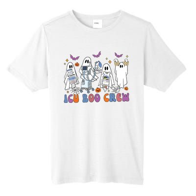 Halloween Icu Nurse Retro Icu Boo Crew Boo Ghosts Cropped Tall Fusion ChromaSoft Performance T-Shirt