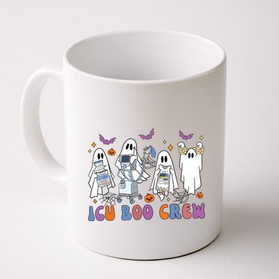 Halloween Icu Nurse Retro Icu Boo Crew Boo Ghosts Cropped Mug