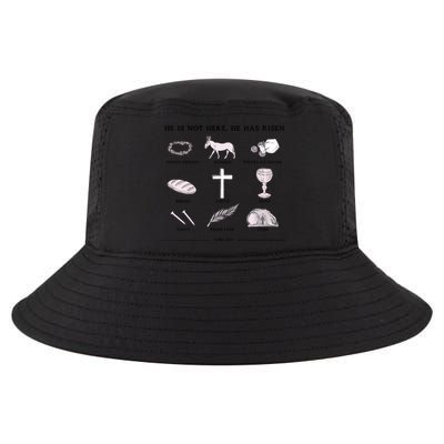 He Is Not Here He Has Risen Christian Jesus Easter Day Family Matching Cool Comfort Performance Bucket Hat