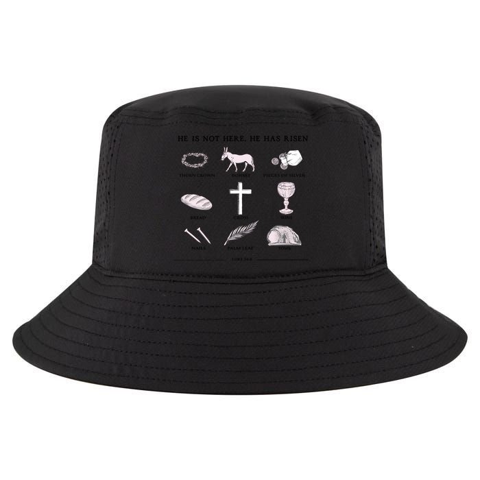 He Is Not Here He Has Risen Christian Jesus Easter Day Family Matching Cool Comfort Performance Bucket Hat