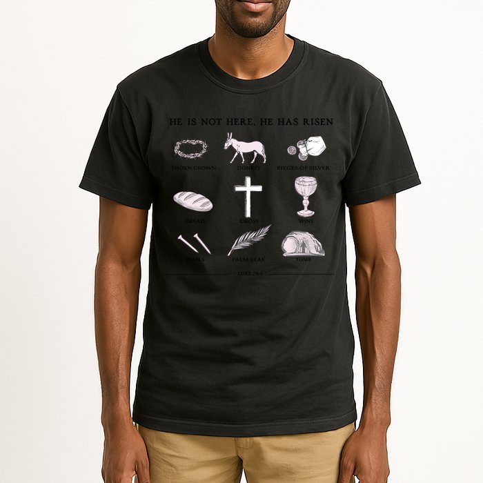 He Is Not Here He Has Risen Christian Jesus Easter Day Family Matching Tall T-Shirt