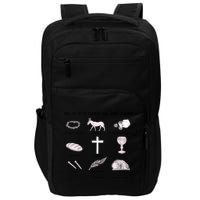 He Is Not Here He Has Risen Christian Jesus Easter Day Family Matching Impact Tech Backpack