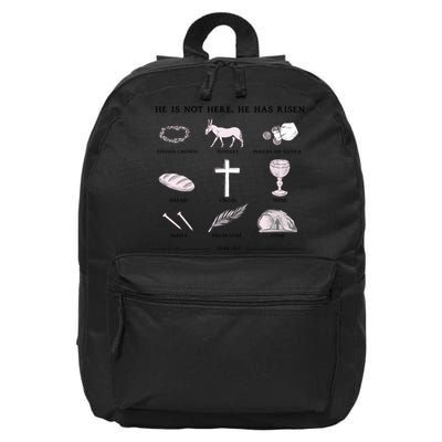 He Is Not Here He Has Risen Christian Jesus Easter Day Family Matching 16 in Basic Backpack
