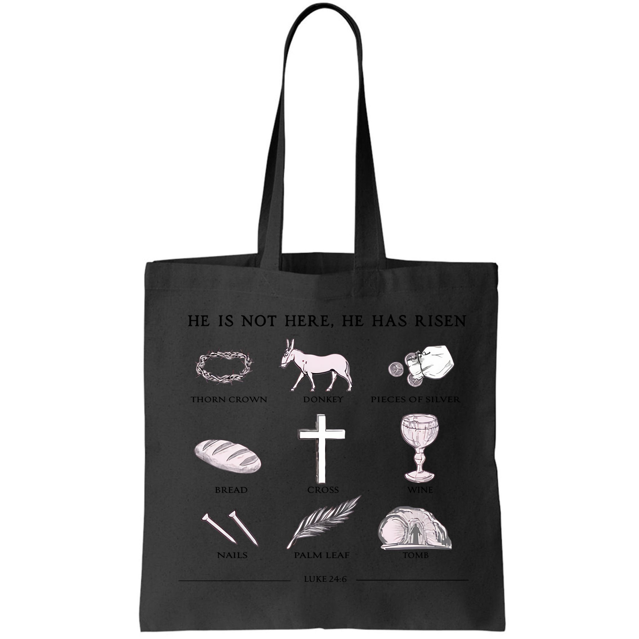 He Is Not Here He Has Risen Christian Jesus Easter Day Family Matching Bag