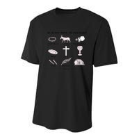 He Is Not Here He Has Risen Christian Jesus Easter Day Family Matching Youth Performance Sprint T-Shirt