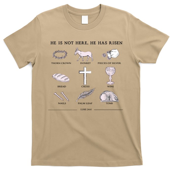 He Is Not Here He Has Risen Christian Jesus Easter Day Family Matching T-Shirt