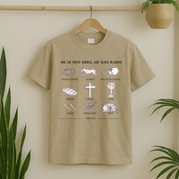 He Is Not Here He Has Risen Christian Jesus Easter Day Family Matching T-Shirt
