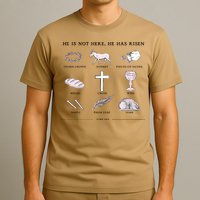 He Is Not Here He Has Risen Christian Jesus Easter Day Family Matching T-Shirt