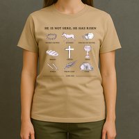 He Is Not Here He Has Risen Christian Jesus Easter Day Family Matching T-Shirt