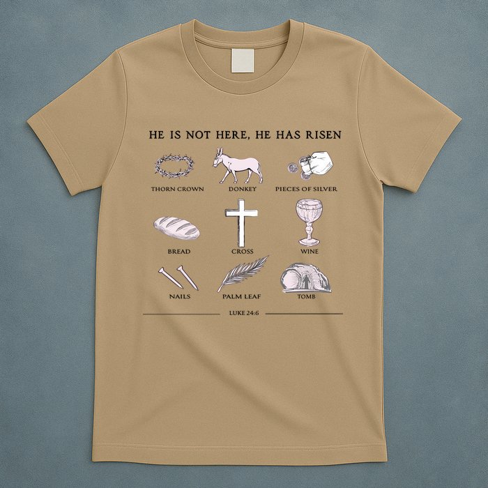 He Is Not Here He Has Risen Christian Jesus Easter Day Family Matching T-Shirt