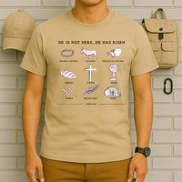 He Is Not Here He Has Risen Christian Jesus Easter Day Family Matching T-Shirt
