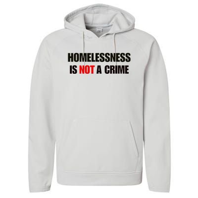 Homelessness Is Not A Crime Performance Fleece Hoodie