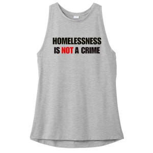 Homelessness Is Not A Crime Ladies PosiCharge Tri-Blend Wicking Tank