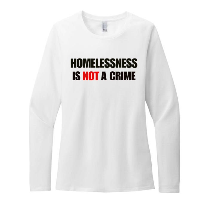 Homelessness Is Not A Crime Womens CVC Long Sleeve Shirt