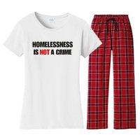 Homelessness Is Not A Crime Women's Flannel Pajama Set