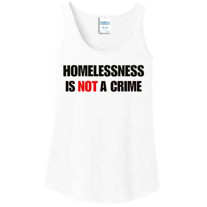 Homelessness Is Not A Crime Ladies Essential Tank