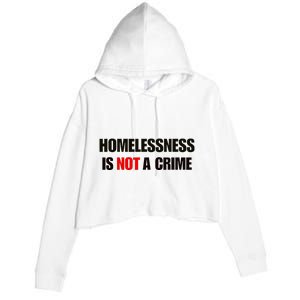 Homelessness Is Not A Crime Crop Fleece Hoodie