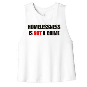 Homelessness Is Not A Crime Women's Racerback Cropped Tank