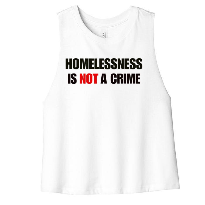 Homelessness Is Not A Crime Women's Racerback Cropped Tank