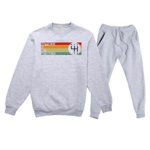 Happiness Is Not Automatic 4 Speed Manual Transmission Premium Crewneck Sweatsuit Set