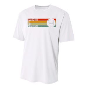 Happiness Is Not Automatic 4 Speed Manual Transmission Performance Sprint T-Shirt