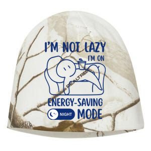 Humor Im Not Lazy Im On Energy Saving Mode Witty Saying Kati - Camo Knit Beanie