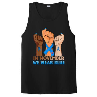 Hand In November We Wear Blue Diabetes Awareness Month PosiCharge Competitor Tank