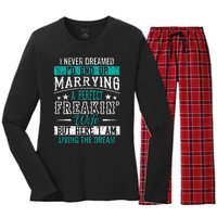 Husband I Never Dreamed I'd End Up Marrying A Perfect Wife Women's Long Sleeve Flannel Pajama Set 