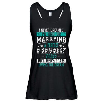 Husband I Never Dreamed I'd End Up Marrying A Perfect Wife Ladies Essential Flowy Tank