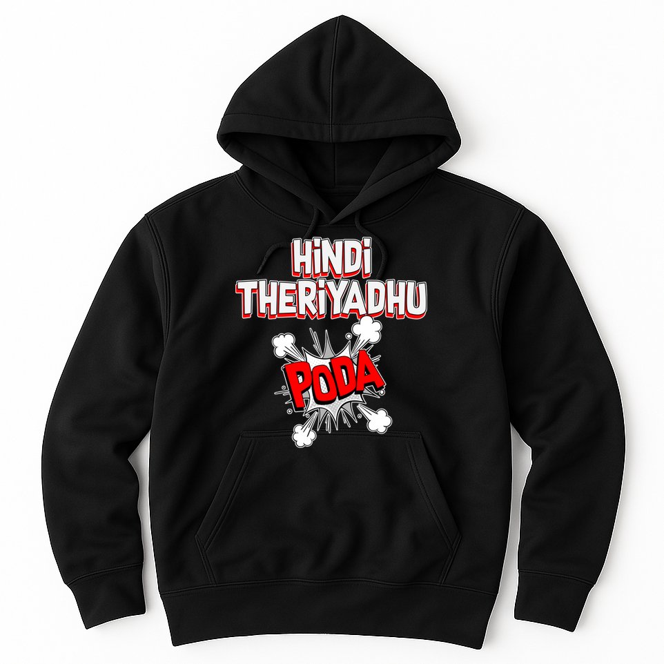 Hindi Theriyathu Poda Hindi Imposition Hoodie