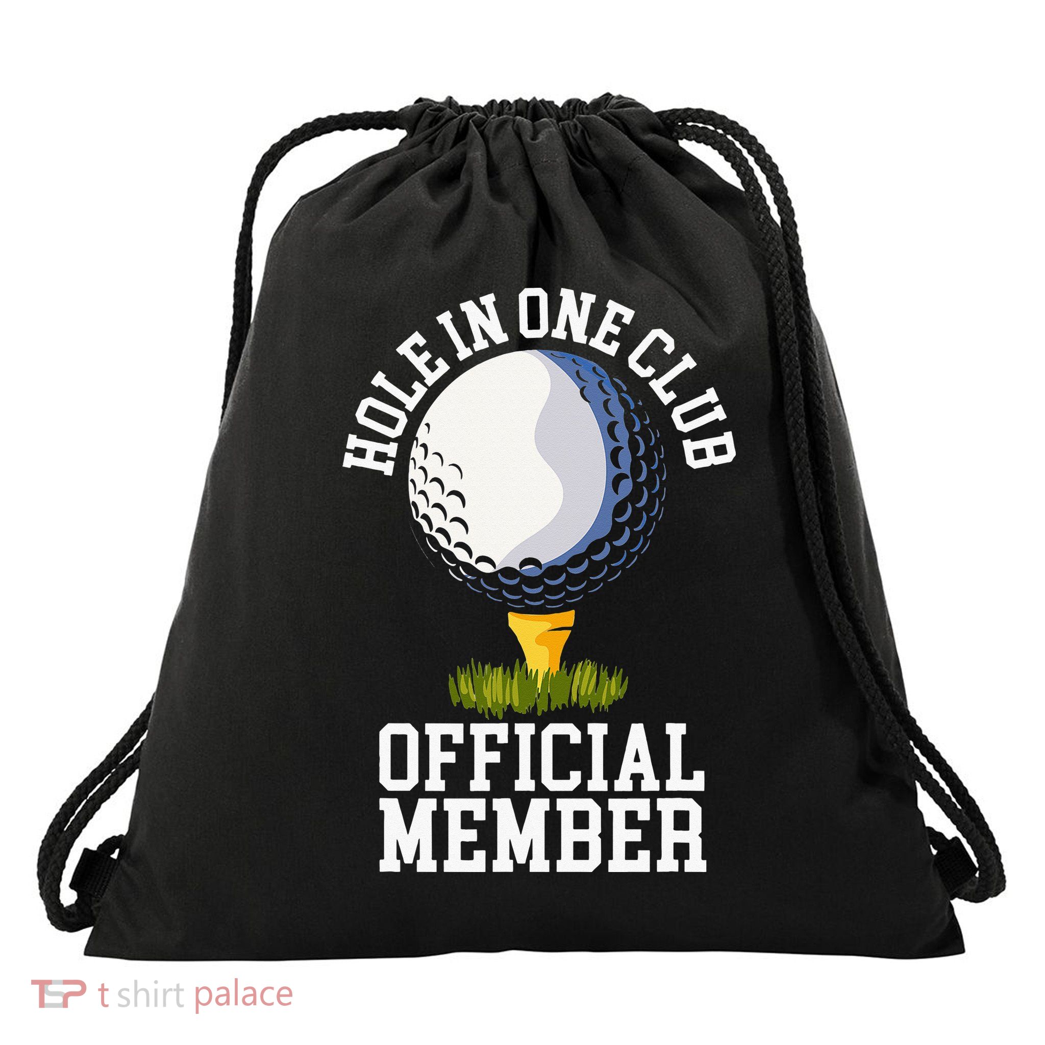 Hole In One Club Golf Club Golfer Hole In One Drawstring Bag
