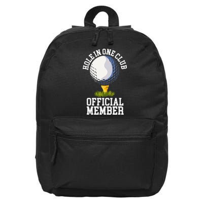 Hole In One Club Golf Club Golfer Hole In One 16 in Basic Backpack