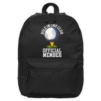 Hole In One Club Golf Club Golfer Hole In One 16 in Basic Backpack