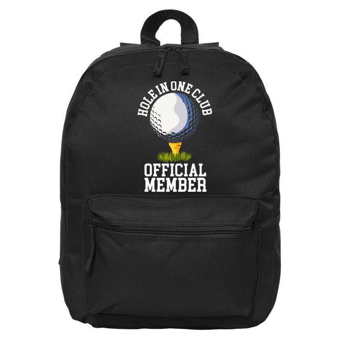 Hole In One Club Golf Club Golfer Hole In One 16 in Basic Backpack