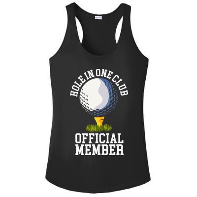 Hole In One Club Golf Club Golfer Hole In One Ladies PosiCharge Competitor Racerback Tank