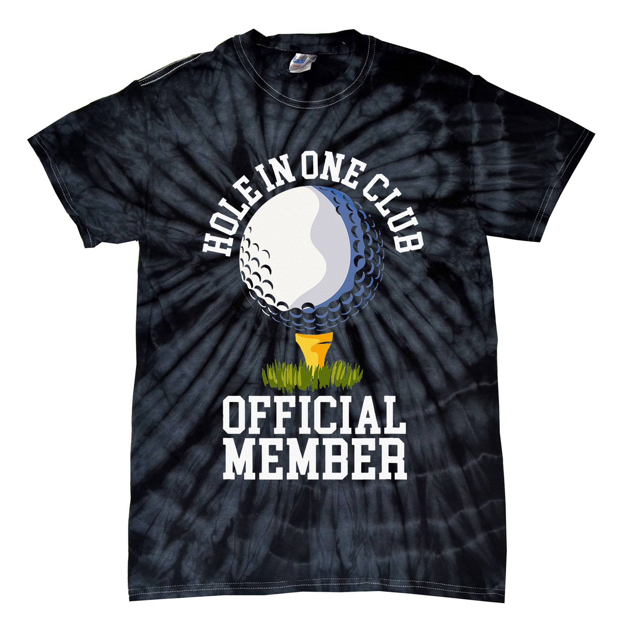 Hole In One Club Golf Club Golfer Hole In One Tie-Dye T-Shirt