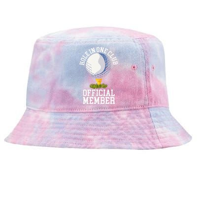 Hole In One Club Golf Club Golfer Hole In One Tie-Dyed Bucket Hat