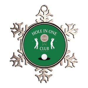 Hole In One Club Funny Golf Humor Metallic Star Ornament