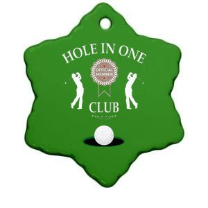 Hole In One Club Funny Golf Humor Ceramic Star Ornament