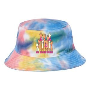 Hand In October We Wear Pink Breast Cancer Awareness Month Tie Dye Newport Bucket Hat