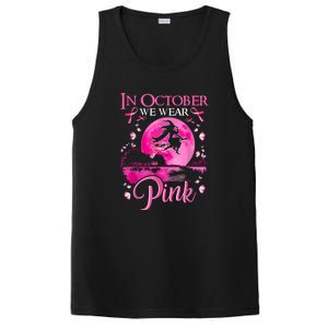 Halloween In October We Wear Pink Ribbon Witch Breast Cancer Gift PosiCharge Competitor Tank