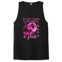 Halloween In October We Wear Pink Ribbon Witch Breast Cancer Gift PosiCharge Competitor Tank