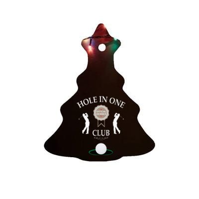 Hole In One Club Funny Golf Humor Ceramic Tree Ornament