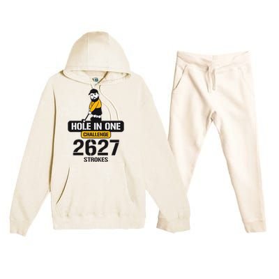 Hole In One Challenge 2627 Strokes Premium Hooded Sweatsuit Set