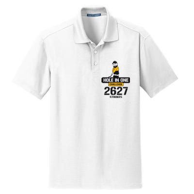 Hole In One Challenge 2627 Strokes Dry Zone Grid Polo