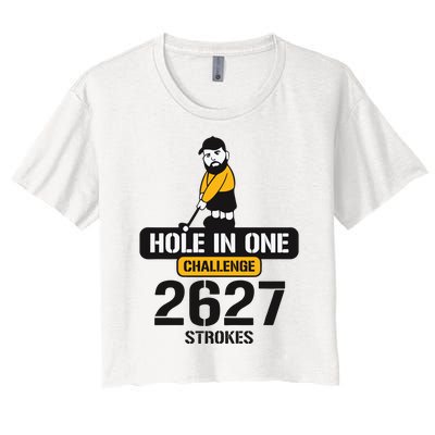 Hole In One Challenge 2627 Strokes Women's Crop Top Tee