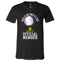 Hole In One Club Golf Club Golfer Hole In One V-Neck T-Shirt