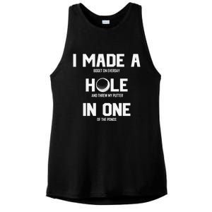 Hole In One Golf Gag Ladies PosiCharge Tri-Blend Wicking Tank